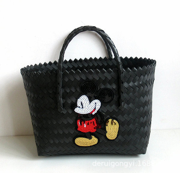 Jewelry WholesaleWholesale holiday cartoon woven bag beach bag JDC-BB-DeR011 Beach Bag 德瑞 %variant_option1% %variant_option2% %variant_option3%  Factory Price JoyasDeChina Joyas De China