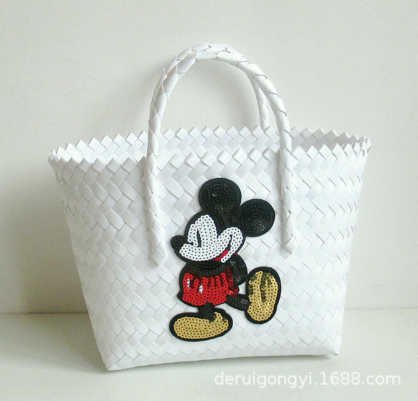 Jewelry WholesaleWholesale holiday cartoon woven bag beach bag JDC-BB-DeR011 Beach Bag 德瑞 %variant_option1% %variant_option2% %variant_option3%  Factory Price JoyasDeChina Joyas De China