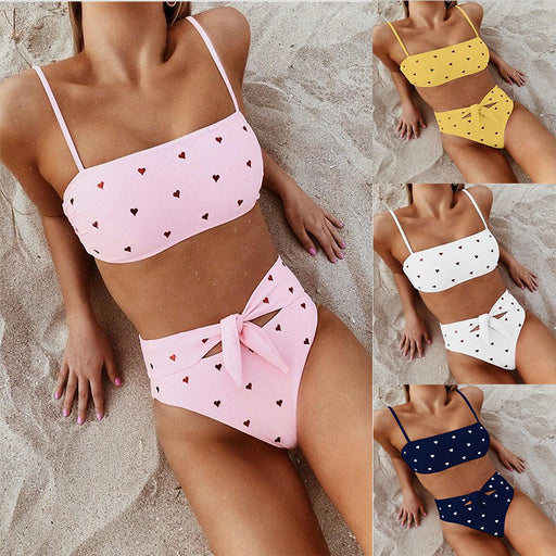 Jewelry WholesaleWholesale Split Multicolor Heart Print Swimsuit Bikini JDC-SW-Xins001 Swimwear 欣思 %variant_option1% %variant_option2% %variant_option3%  Factory Price JoyasDeChina Joyas De China