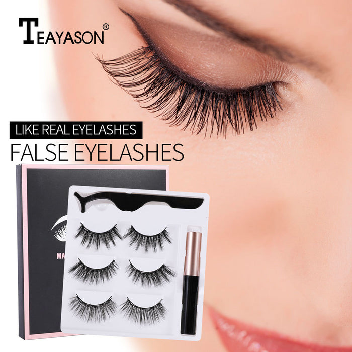 Jewelry WholesaleWholesale magnet false eyelashes three pairs self-adhesive eyeliner set JDC-EY-XuQ006 Eyelashes 徐芹 %variant_option1% %variant_option2% %variant_option3%  Factory Price JoyasDeChina Joyas De China