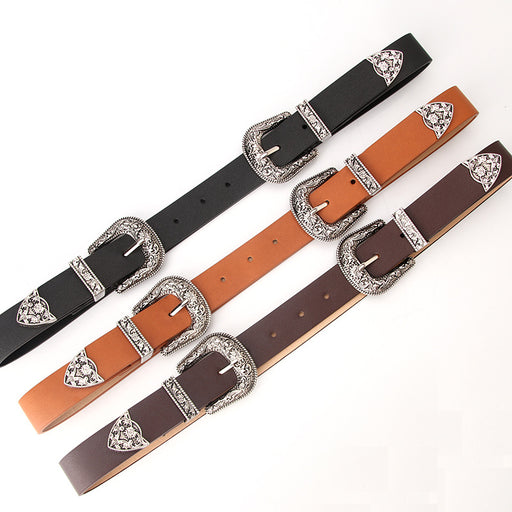 Jewelry WholesaleWholesale Ladies Belt Vintage Carved Alloy Buckle Belt JDC-WB-KuP001 Womenbelt 酷配 %variant_option1% %variant_option2% %variant_option3%  Factory Price JoyasDeChina Joyas De China