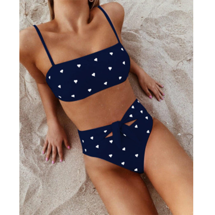 Jewelry WholesaleWholesale Split Multicolor Heart Print Swimsuit Bikini JDC-SW-Xins001 Swimwear 欣思 %variant_option1% %variant_option2% %variant_option3%  Factory Price JoyasDeChina Joyas De China