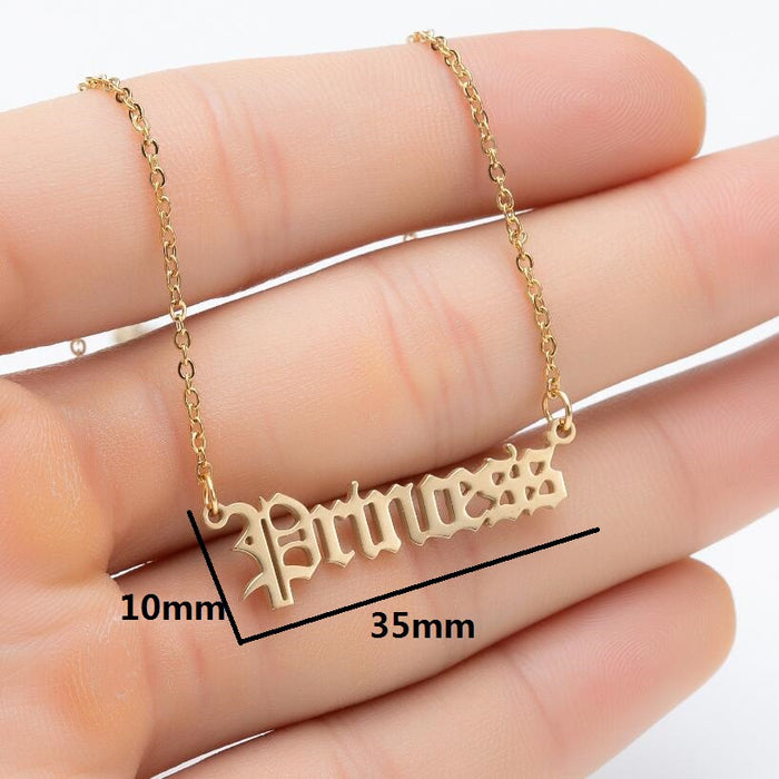 Jewelry WholesaleWholesale stainless steel angel letter necklace JDC-NE-SS004 Necklaces 双硕 %variant_option1% %variant_option2% %variant_option3%  Factory Price JoyasDeChina Joyas De China