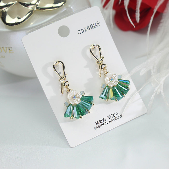 Wholesale blue 925 silver needle Earrings JDC-ES-jinghy002