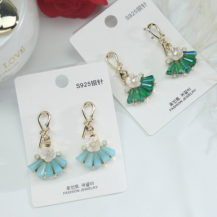 Wholesale blue 925 silver needle Earrings JDC-ES-jinghy002