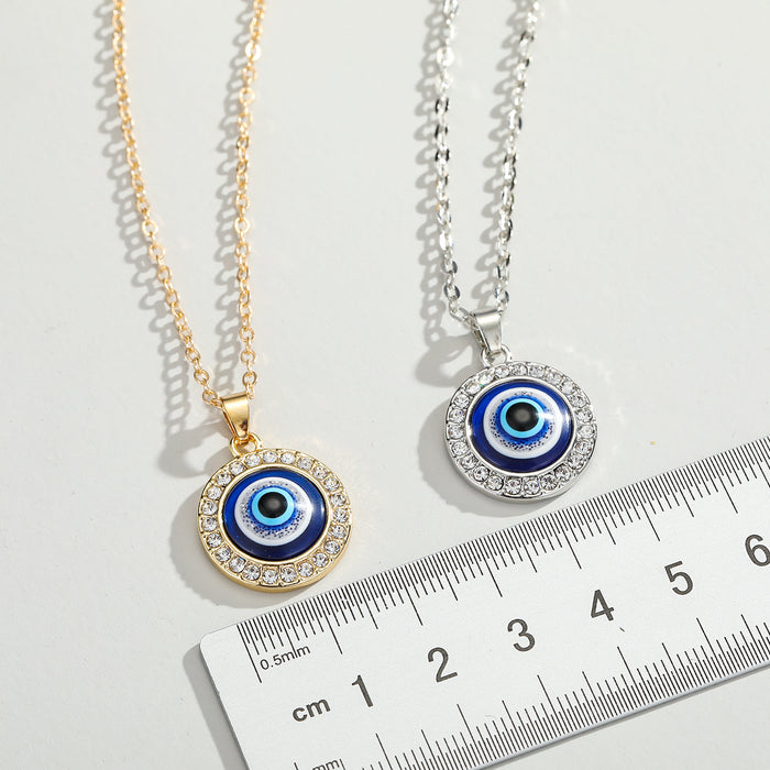 Jewelry WholesaleWholesale Rhinestone Alloy Devil's Eye Necklace MOQ≥6 JDC-NE-Juej003 Necklaces 觉际 %variant_option1% %variant_option2% %variant_option3%  Factory Price JoyasDeChina Joyas De China