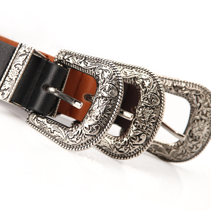 Jewelry WholesaleWholesale Ladies Belt Vintage Carved Alloy Buckle Belt JDC-WB-KuP001 Womenbelt 酷配 %variant_option1% %variant_option2% %variant_option3%  Factory Price JoyasDeChina Joyas De China