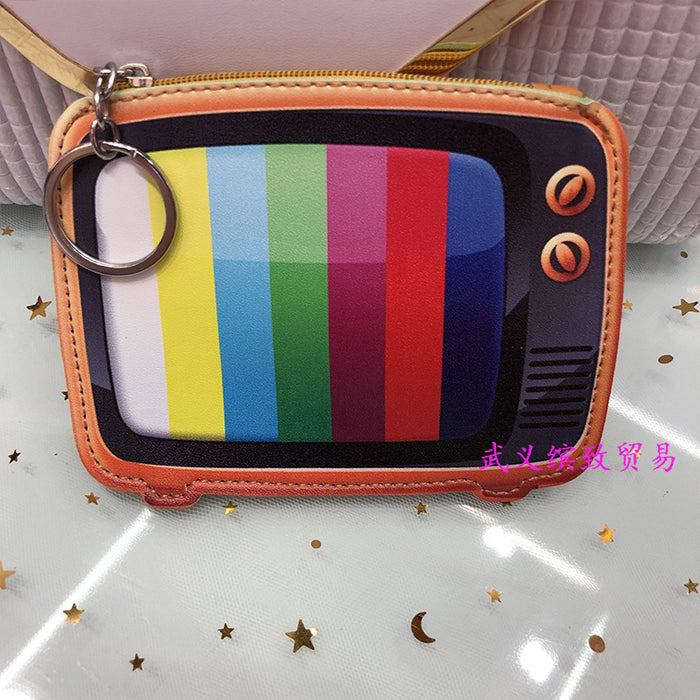 Wholesale keychain wallets creative coin purse retro car key case card wallet kids storage bag JDC-KC-BinZ002