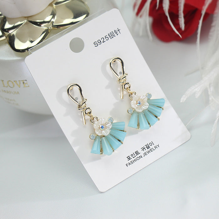 Wholesale blue 925 silver needle Earrings JDC-ES-jinghy002