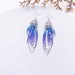 Jewelry WholesaleWholesale S925 sterling silver cicada wing wing gradient color butterfly earrings JDC-ES-XuanY002 Earrings 宣妍 %variant_option1% %variant_option2% %variant_option3%  Factory Price JoyasDeChina Joyas De China