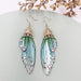 Jewelry WholesaleWholesale S925 sterling silver cicada wing wing gradient color butterfly earrings JDC-ES-XuanY002 Earrings 宣妍 %variant_option1% %variant_option2% %variant_option3%  Factory Price JoyasDeChina Joyas De China