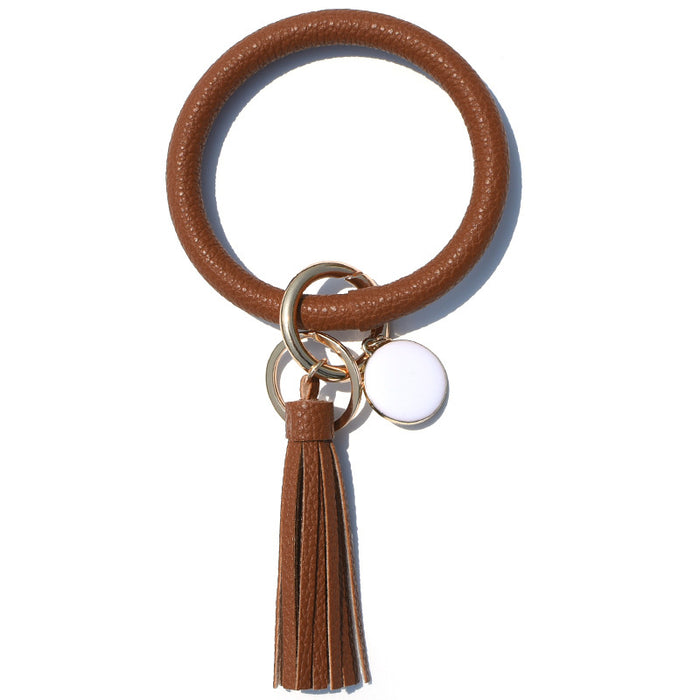 Jewelry WholesaleWholesale pure leather PU tassel pendant key chain bracelet JDC-BT-MaoL002 Bracelet 茂琳 %variant_option1% %variant_option2% %variant_option3%  Factory Price JoyasDeChina Joyas De China