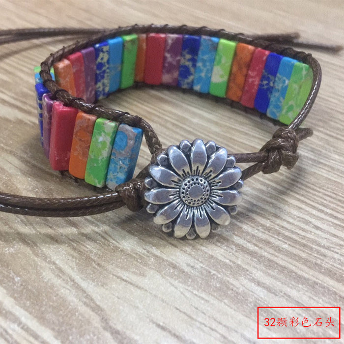 Wholesale Colored Emperor Stone Bracelet Hand Woven JDC-BT-ChenR002