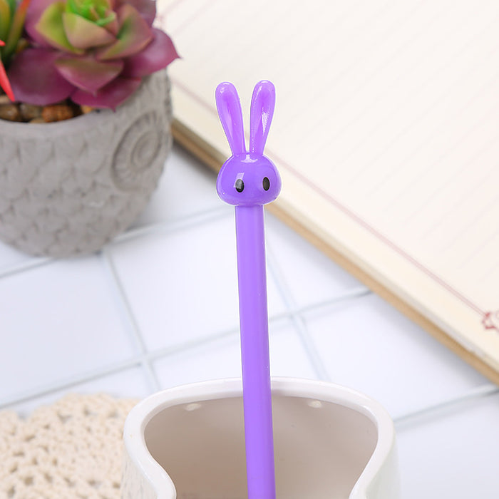 Wholesale Ballpoint Pen Plastic Cute Long Ear Rabbit Gel Pen JDC-BP-Liuj024