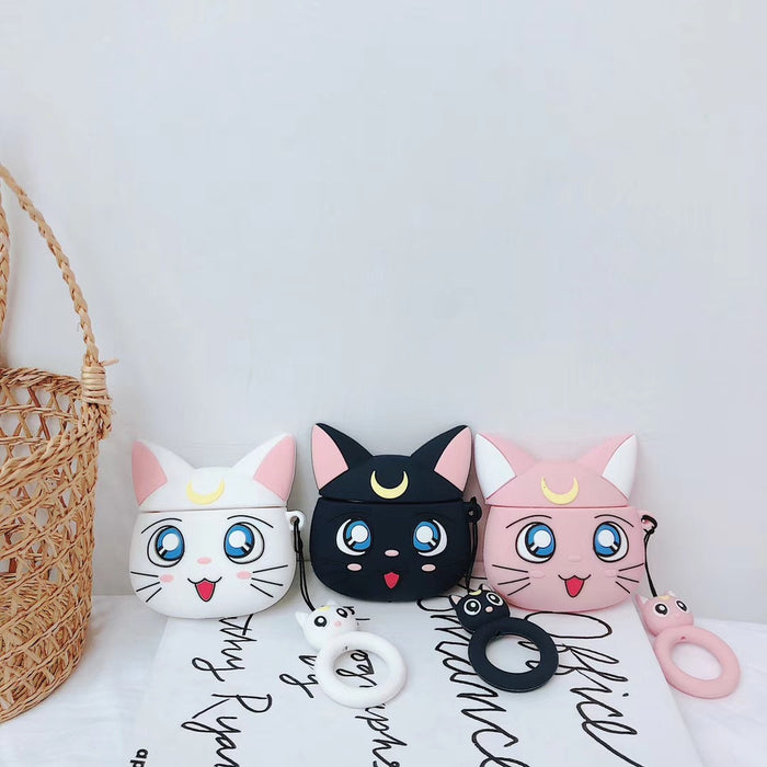 Wholesale Headphone Shell TPU Cute Cartoon Cat Protective Case (M) JDC-EPC-TSSR007