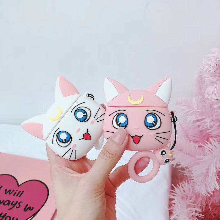 Wholesale Headphone Shell TPU Cute Cartoon Cat Protective Case (M) JDC-EPC-TSSR007