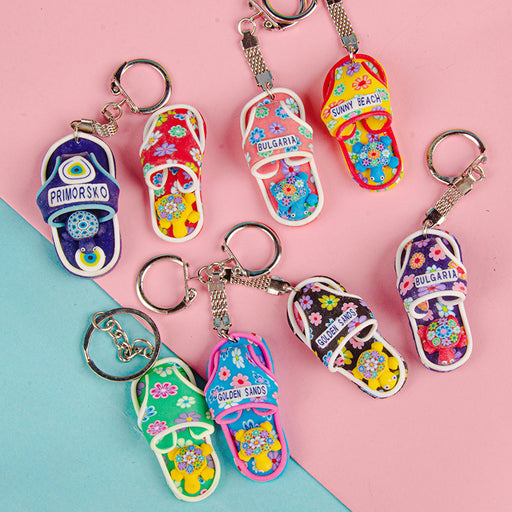 Jewelry WholesaleWholesale Plastic Mini Slippers Keychain MOQ≥2 JDC-KC-YDa001 Keychains 颐达 %variant_option1% %variant_option2% %variant_option3%  Factory Price JoyasDeChina Joyas De China