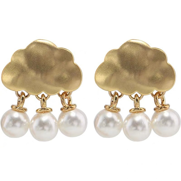 Wholesale Earrings Alloy Cloud Pearl Small Tassel JDC-ES-KaiQ064