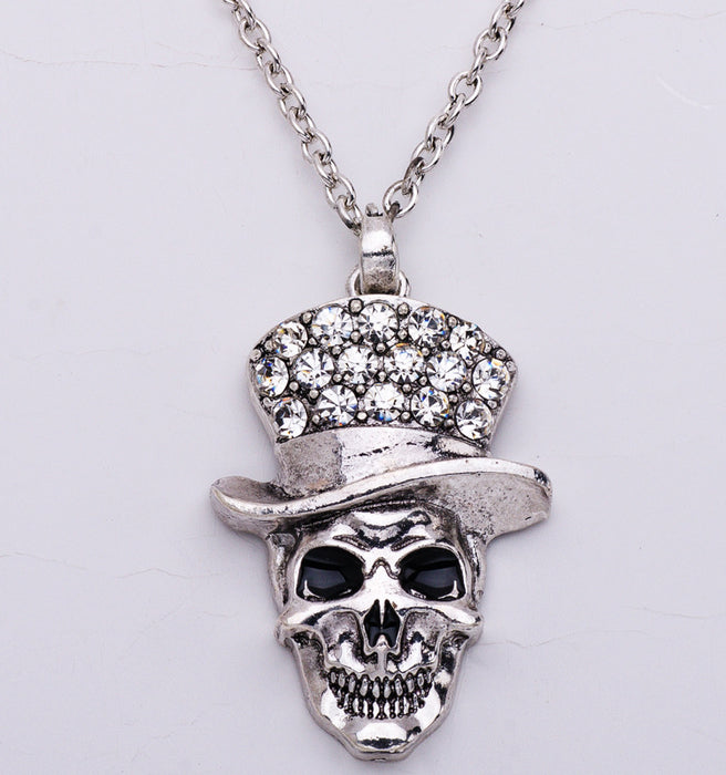 Wholesale Necklace Alloy Halloween Skull Necklace Earrings Jewelry Set MOQ≥3 JDC-NE-CAIYU004