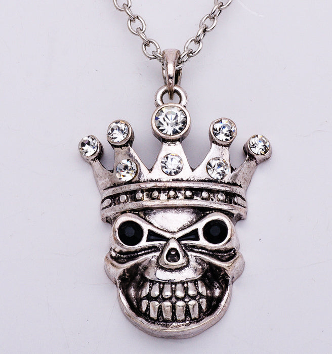 Wholesale Necklace Alloy Halloween Skull Necklace Earrings Jewelry Set MOQ≥3 JDC-NE-CAIYU001