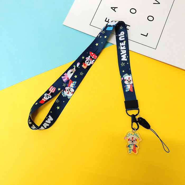 Wholesale creative detachable key lanyard anti-lost lanyard couple JDC-KC-Gongze001