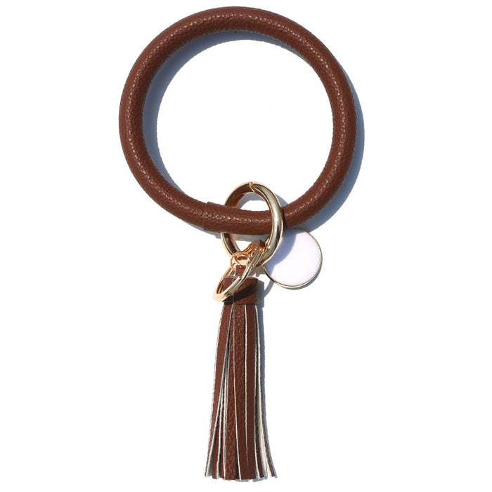 Jewelry WholesaleWholesale pure leather PU tassel pendant key chain bracelet JDC-BT-MaoL002 Bracelet 茂琳 %variant_option1% %variant_option2% %variant_option3%  Factory Price JoyasDeChina Joyas De China