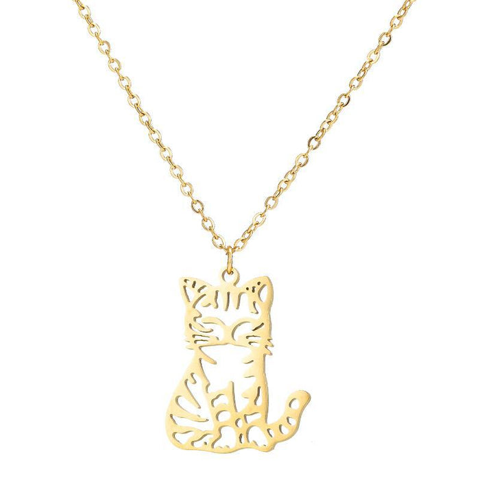 Wholesale necklace female niche design sense stainless steel small animal JDC-NE-GSJS003