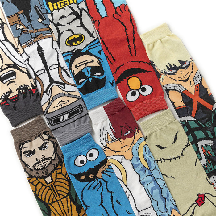 Wholesale socks cartoon medium and long tube skateboard personality socks (M) JDC-SK-HuiHe010