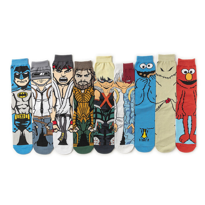 Wholesale socks cartoon medium and long tube skateboard personality socks (M) JDC-SK-HuiHe010