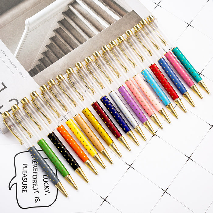 Wholesale Metal DIY Heart Shaped Empty Tube Ballpoint Pen JDC-BP-Huah055