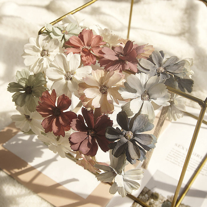 Wholesale Headband Simulation Flower Flower Weaving Forest Fairy MOQ≥2 JDC-HD-HMXS013