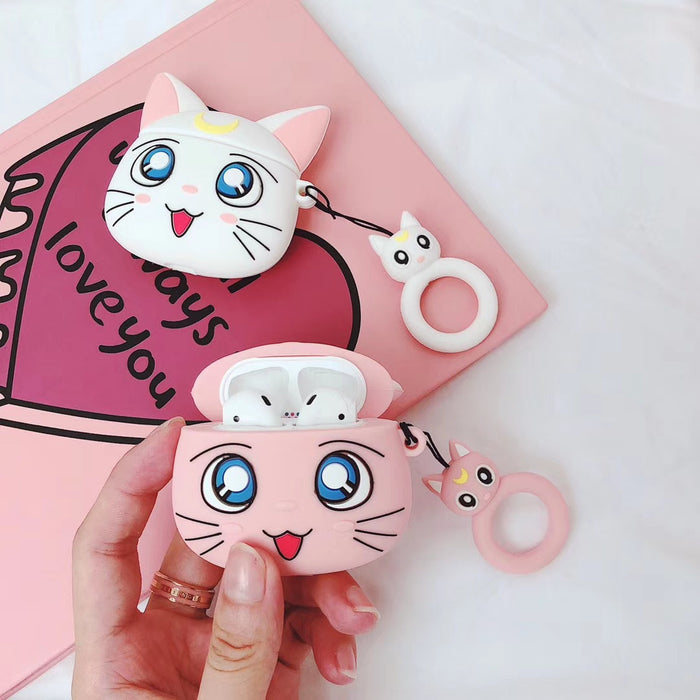 Wholesale Headphone Shell TPU Cute Cartoon Cat Protective Case (M) JDC-EPC-TSSR007