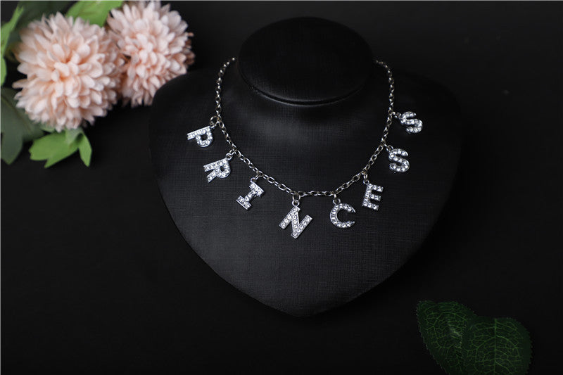 Wholesale BITCH Rhinestone Metal Necklace JDC-NE-BYC003