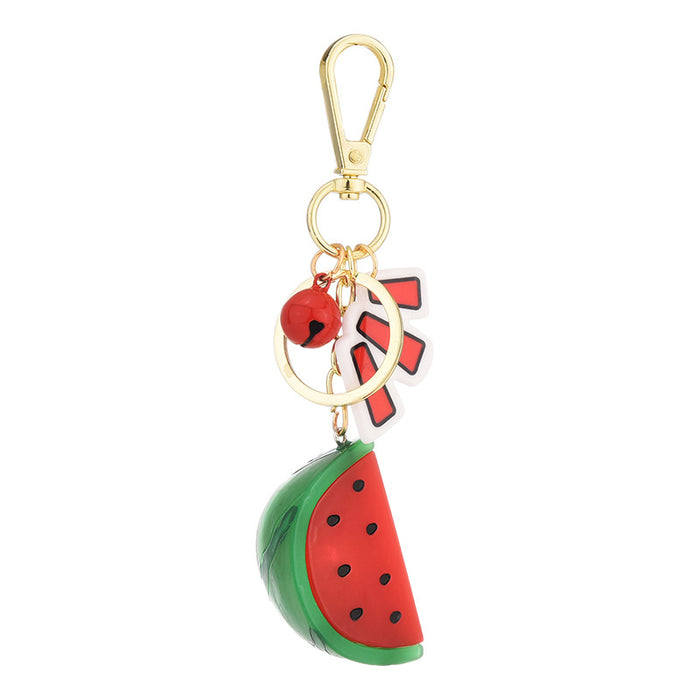 Jewelry WholesaleWholesale summer cartoon fruit watermelon keychain with lights JDC-KC-Woan001 Keychains 沃安 %variant_option1% %variant_option2% %variant_option3%  Factory Price JoyasDeChina Joyas De China