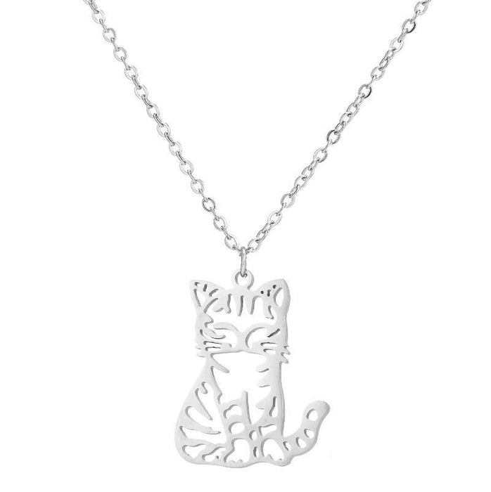 Wholesale necklace female niche design sense stainless steel small animal JDC-NE-GSJS003