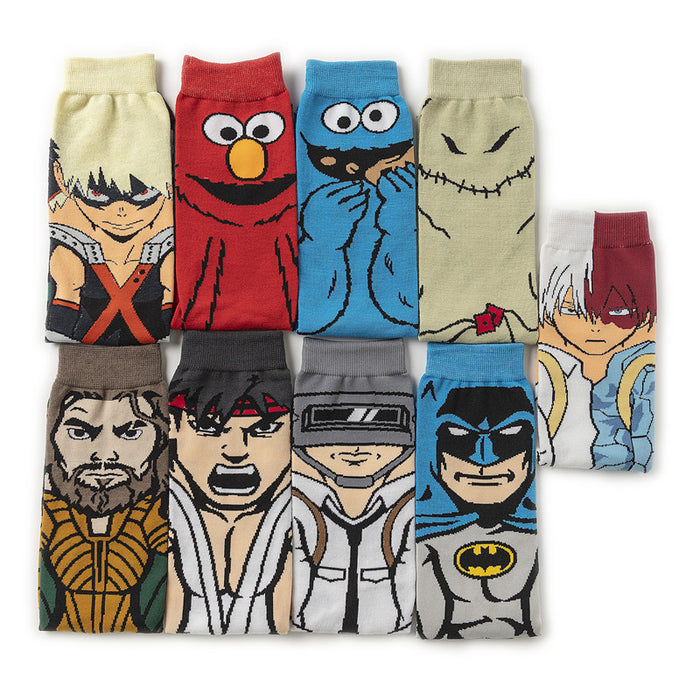 Wholesale socks cartoon medium and long tube skateboard personality socks (M) JDC-SK-HuiHe010