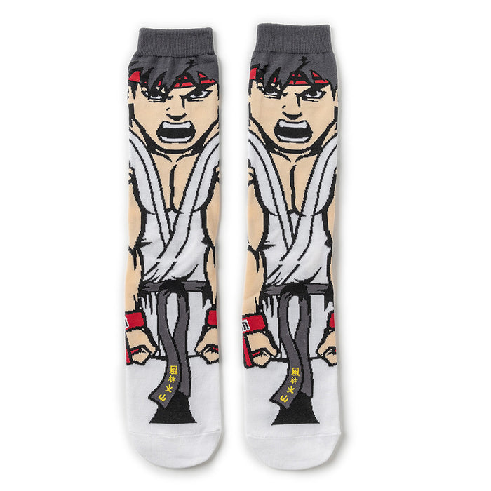 Wholesale socks cartoon medium and long tube skateboard personality socks (M) JDC-SK-HuiHe010