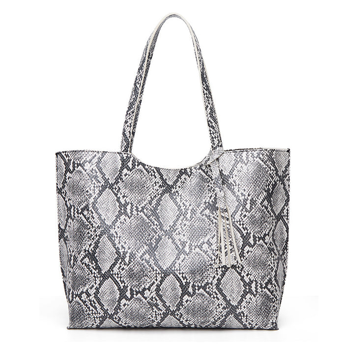 Wholesale Handbag PU Snake Print One Shoulder Large Capacity JDC-HB-Jiay004