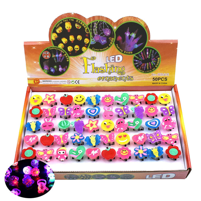 Wholesale Fidgets Toy LED Light Ring Cute Cartoon MOQ≥50 JDC-FT-HengQ003