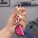 Jewelry WholesaleWholesale summer cartoon fruit watermelon keychain with lights JDC-KC-Woan001 Keychains 沃安 %variant_option1% %variant_option2% %variant_option3%  Factory Price JoyasDeChina Joyas De China