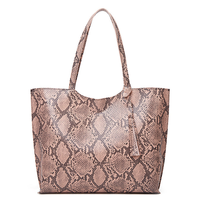 Wholesale Handbag PU Snake Print One Shoulder Large Capacity JDC-HB-Jiay004