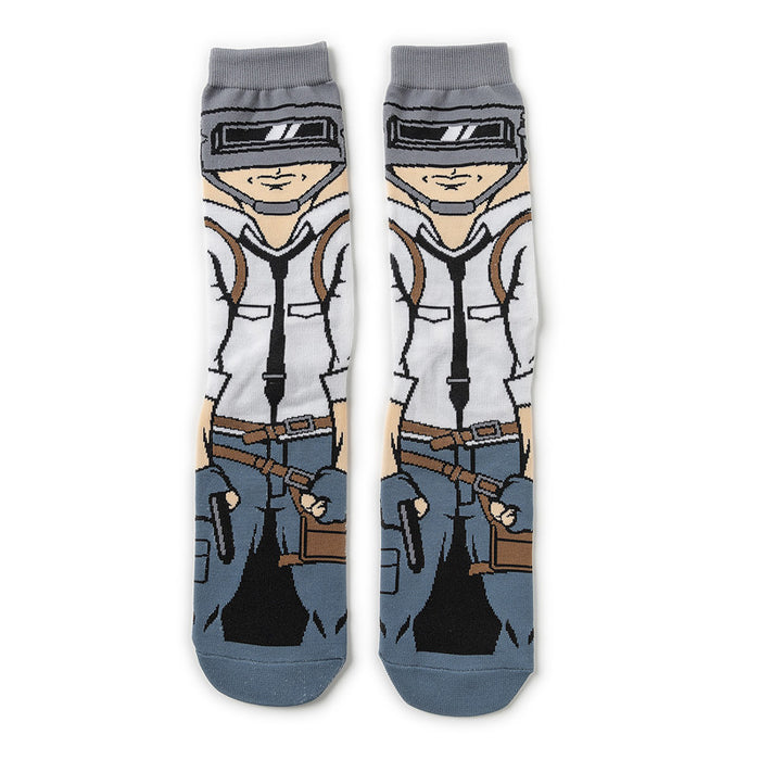 Wholesale socks cartoon medium and long tube skateboard personality socks (M) JDC-SK-HuiHe010