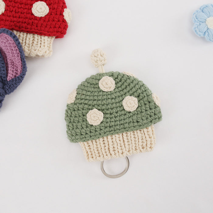 Jewelry WholesaleWholesale handmade cartoon knitted key bag hand knitted small mushroom MOQ≥3 JDC-KC-BDXY004 Keychains 布袋香语 %variant_option1% %variant_option2% %variant_option3%  Factory Price JoyasDeChina Joyas De China