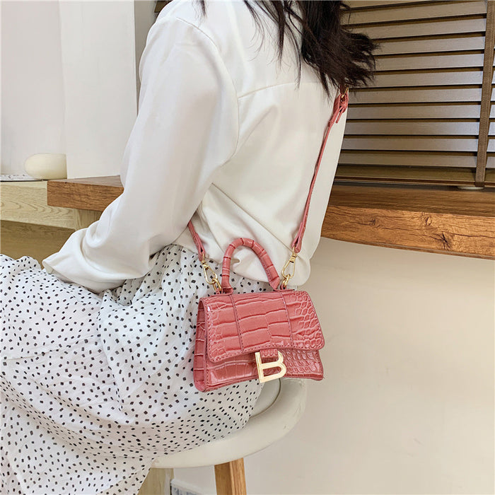 Wholesale PU Bright Leather Crocodile Pattern Shoulder Bag(F) JDC-SD-Bengda002