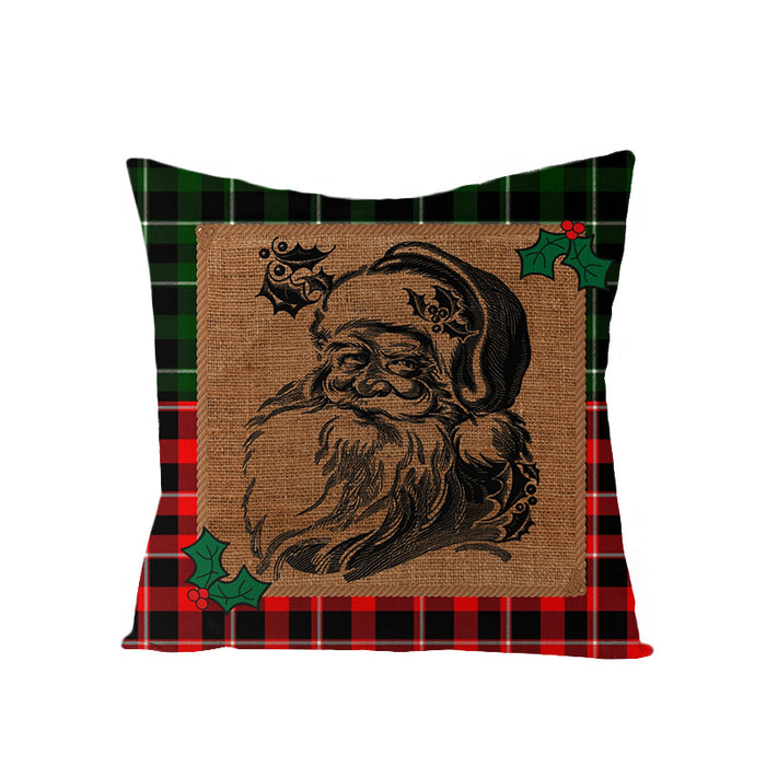 Wholesale Pillowcase Christmas Plaid Linen JDC-PW-Jinze011