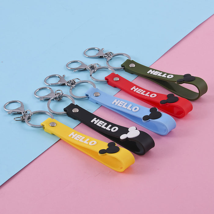 Jewelry WholesaleWholesale pvc soft glue long strip lanyard keychain (M) JDC-KC-JiK007 Keychains 吉阔 %variant_option1% %variant_option2% %variant_option3%  Factory Price JoyasDeChina Joyas De China