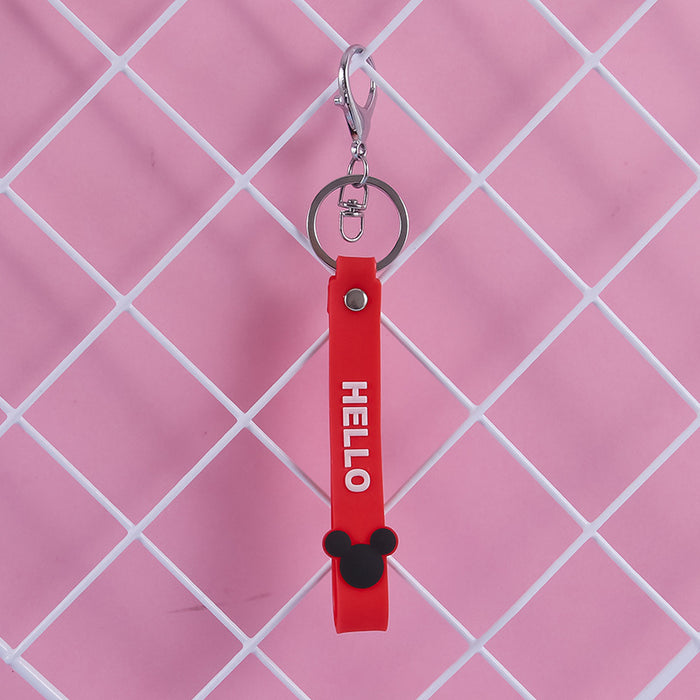 Jewelry WholesaleWholesale pvc soft glue long strip lanyard keychain (M) JDC-KC-JiK007 Keychains 吉阔 %variant_option1% %variant_option2% %variant_option3%  Factory Price JoyasDeChina Joyas De China