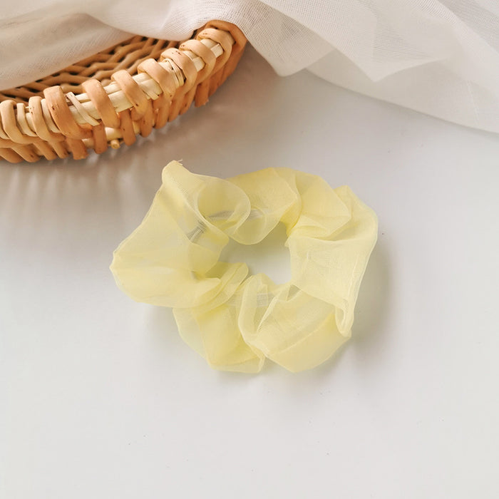 Wholesale gentle yellow pig intestine hair ring for women JDC-HS-MS018