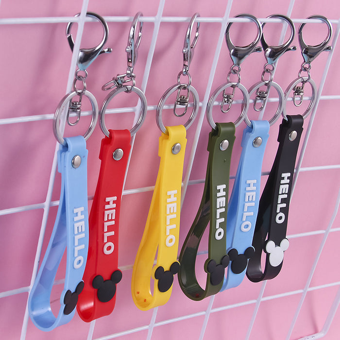 Jewelry WholesaleWholesale pvc soft glue long strip lanyard keychain (M) JDC-KC-JiK007 Keychains 吉阔 %variant_option1% %variant_option2% %variant_option3%  Factory Price JoyasDeChina Joyas De China