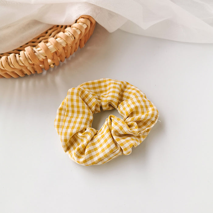 Wholesale gentle yellow pig intestine hair ring for women JDC-HS-MS018